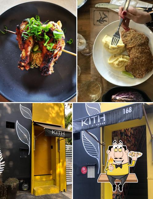 Escolha diferentes refeições de frutos do mar oferecidos no The Kith