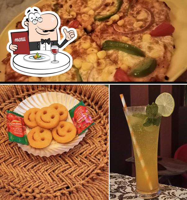 This is the picture showing food and interior at Moonlight Cafe