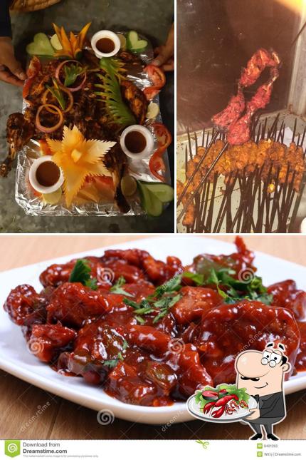 Order seafood at A K Food Court