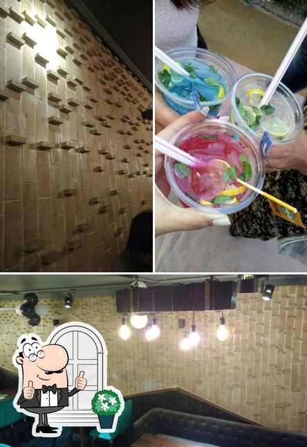 This is the picture showing exterior and interior at Char-B-Que 100% Veg