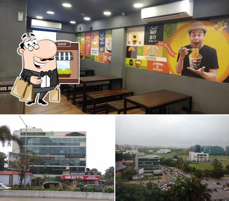 The picture of exterior and interior at Chinese Wok