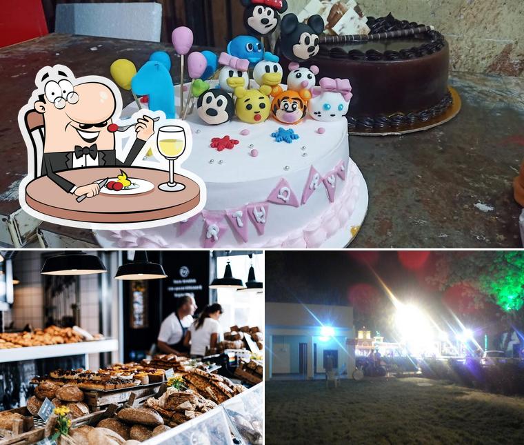 Among various things one can find food and interior at New Classic Bakery