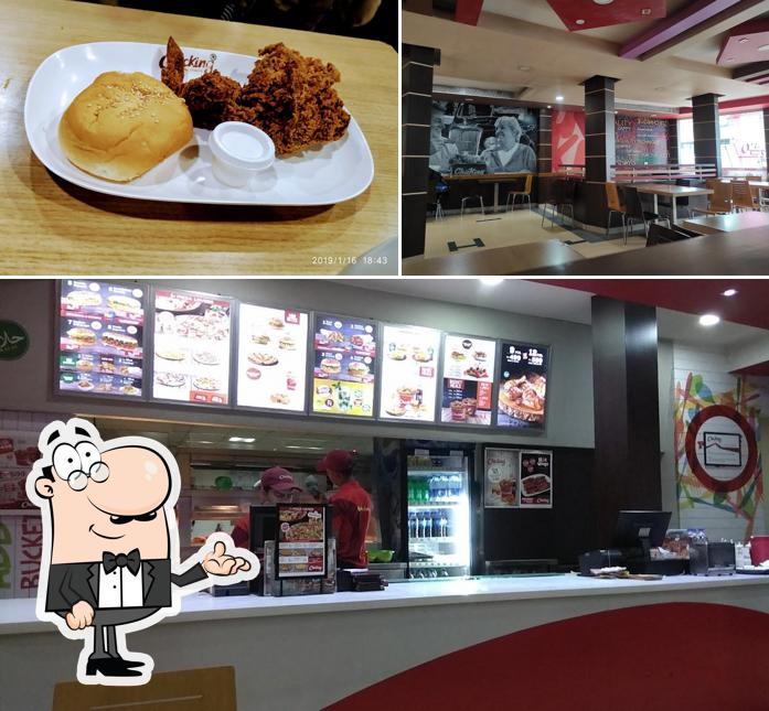 The image of ChicKing’s interior and food