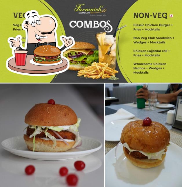 Order a burger at Farmaish Restaurant
