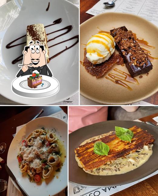 Bolo de chocolate em MOMA ITAIM - Modern Mamma Osteria