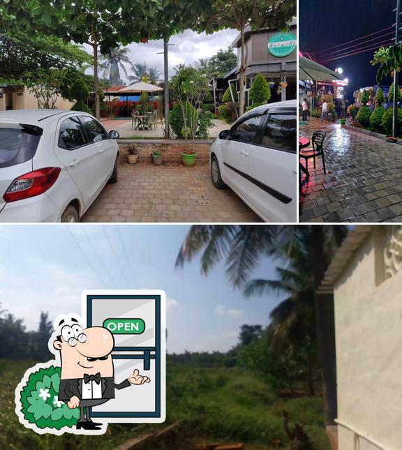 Enjoy the view at the outside area of Nandhi Garden Hotel