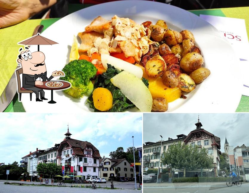 Dai un’occhiata alla immagine che mostra la esterno e cibo di Restaurant Schiff