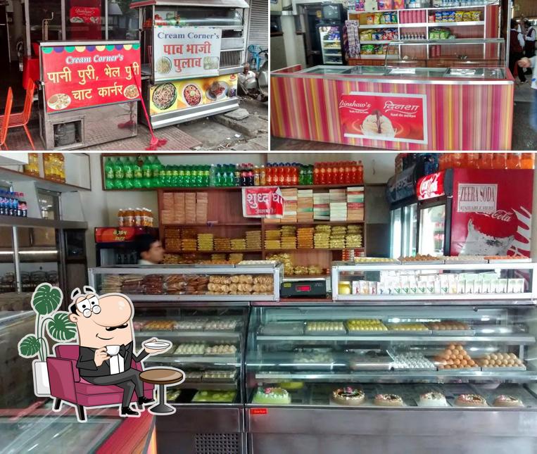 The interior of Cream Corner