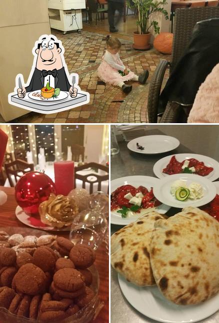 La cibo e esterno del ristorante