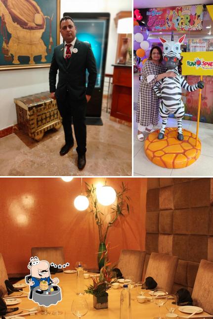 Among different things one can find food and dining table at Orient Blade Restaurant