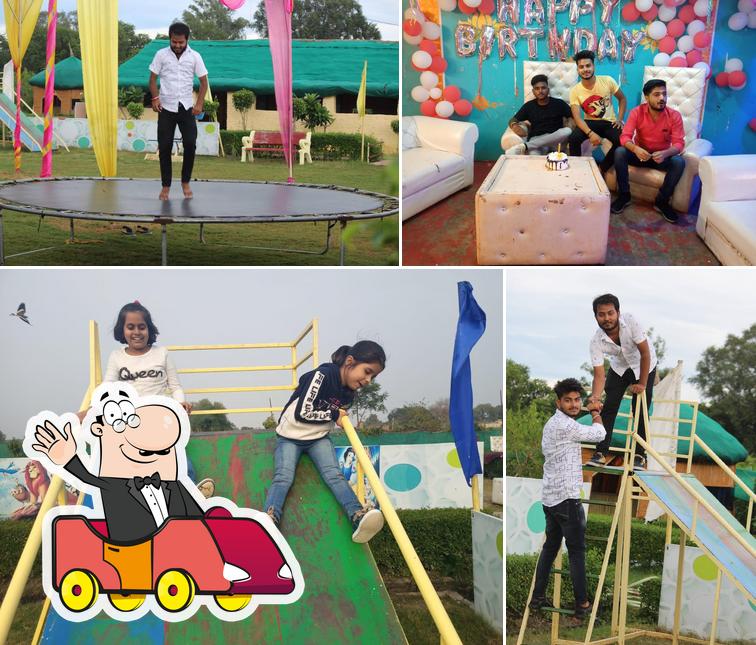The image of Shri Krishnam Resort’s play area and interior