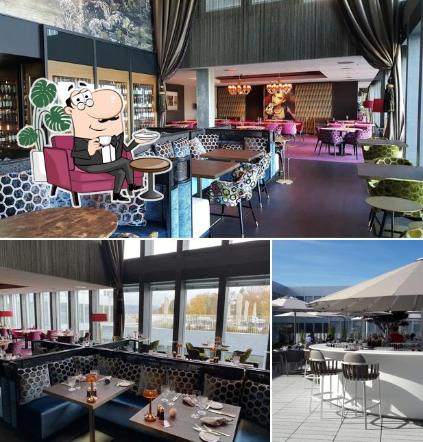 Gli interni di Sablier Rooftop Restaurant & Bar