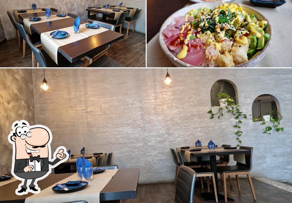 La immagine della interni e cibo di Nagoya Restaurant sushi