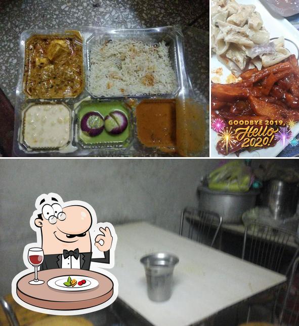 Take a look at the image depicting food and interior at Punjabi Hotel