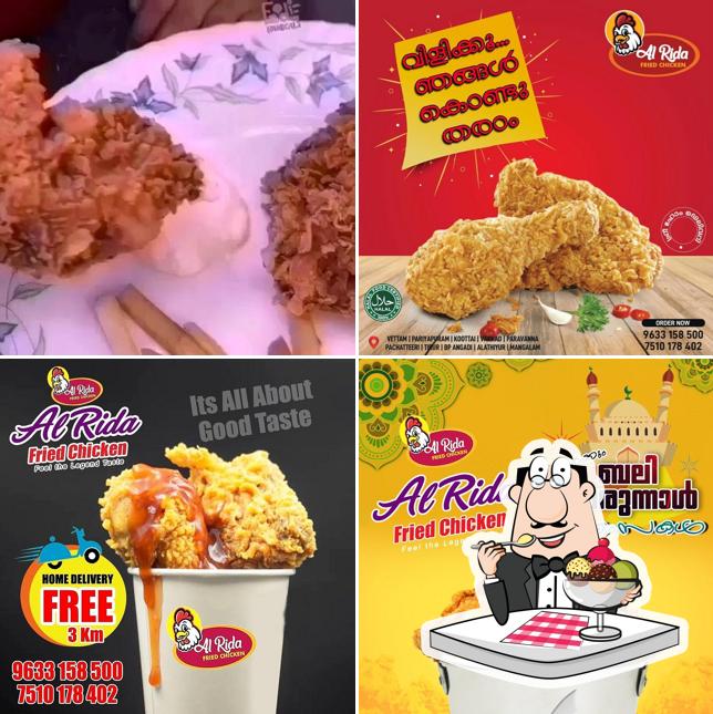 Al Rida Fried Chicken serves a selection of sweet dishes