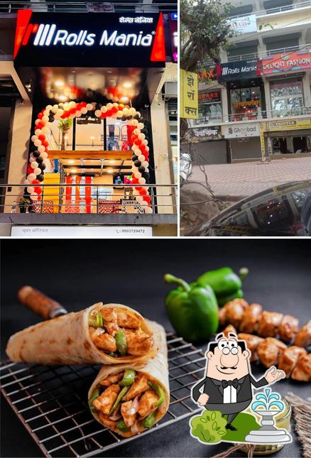 The restaurant's exterior and food