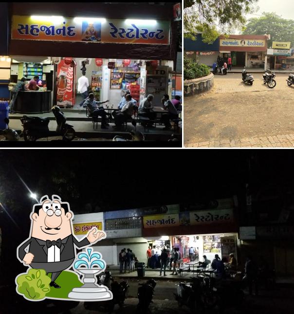 The exterior of Sahajanand Restaurant