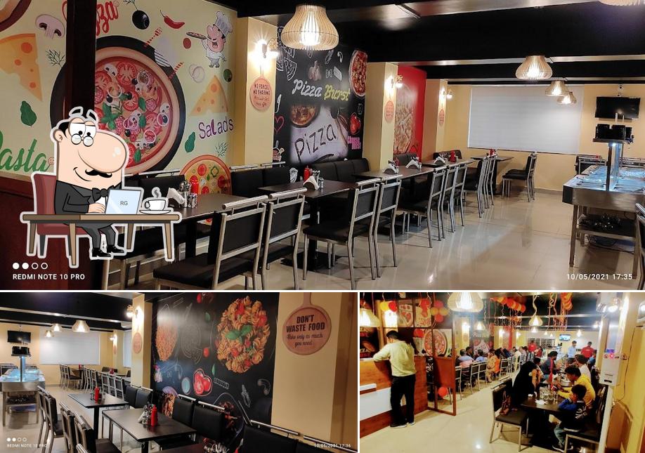 The interior of Pizza Burst