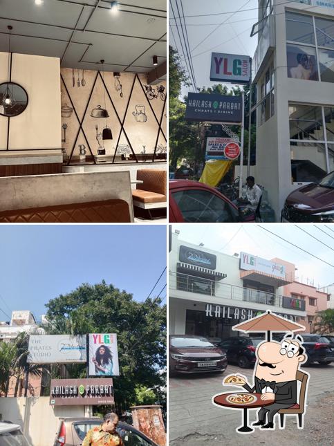 Enjoy the view outside Kailash Parbat- Pure Vegetarian Restaurant