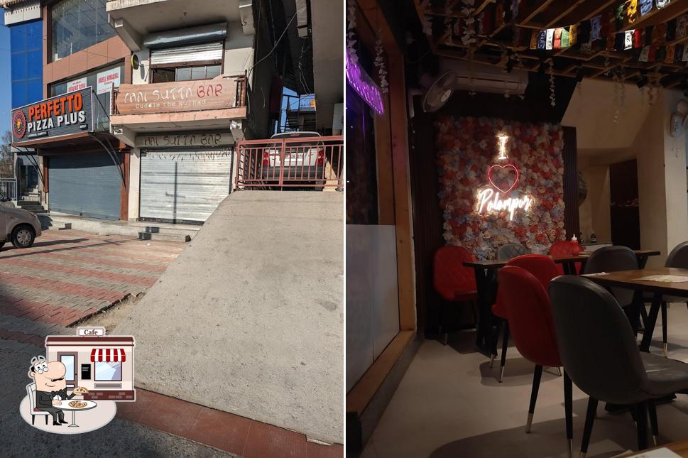 The exterior of Perfetto Pizza Plus Palampur