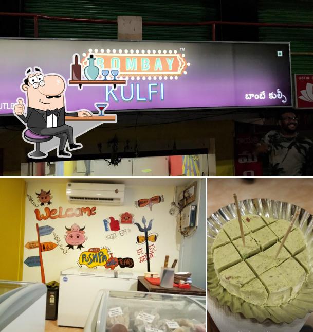 Take a look at the picture showing interior and food at BOMBAY KULFI