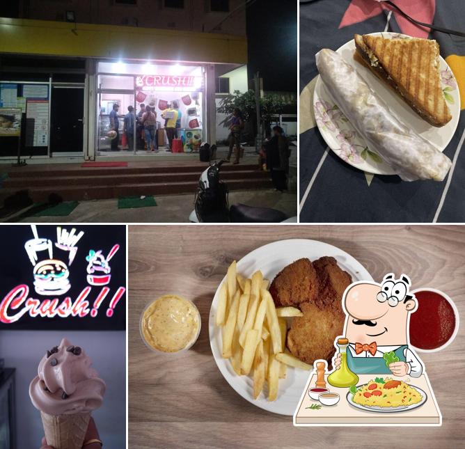 Food at CRUSH Softy Ice cream Snacks