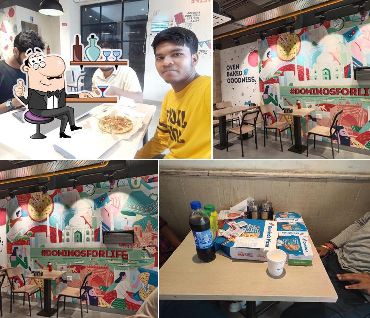 The interior of Domino's Pizza Subhash Chauraha, Prayagraj The interior of Domino's Pizza Subhash Chauraha, Prayagraj