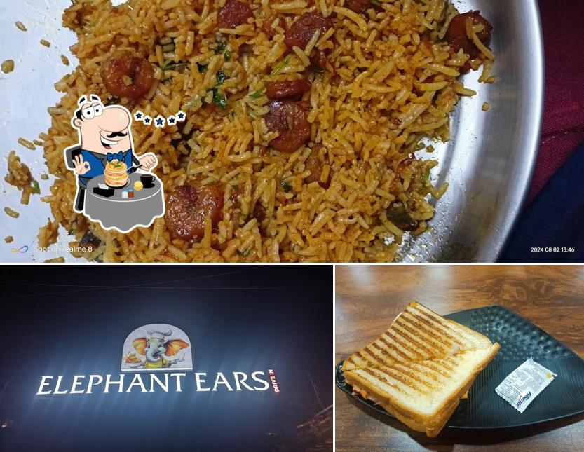 Food at Elephant Ears Drive-in Restaurant