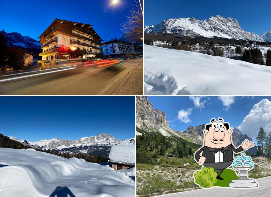 Puoi goderti l'aria fresca da seduto all'esterno di Eight Cortina