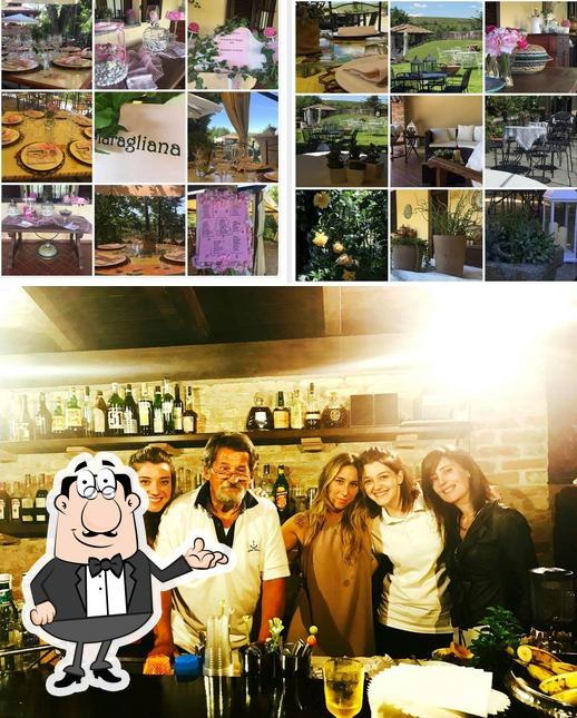 La Maragliana Castel Rocchero si caratterizza per la interni e bancone da bar