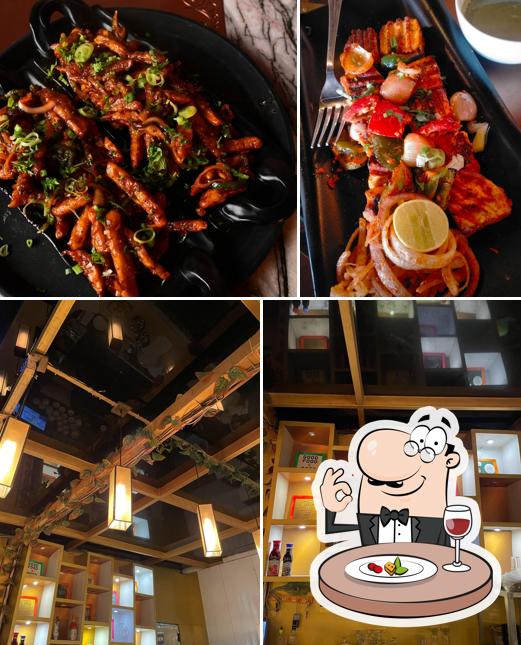 Among various things one can find food and interior at Cafe Sunshine Noida