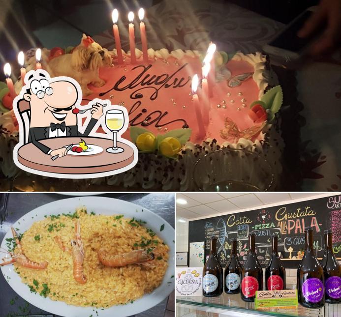 La foto della cibo e alcol di Cotta e Gustata