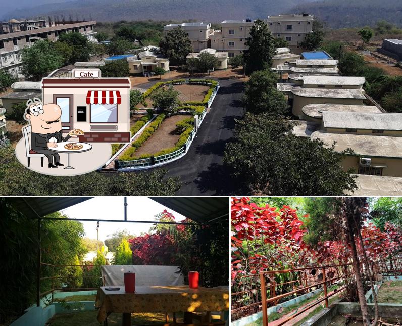 You can get some fresh air at the outside area of ADITHYA GARDEN RESTAURANT