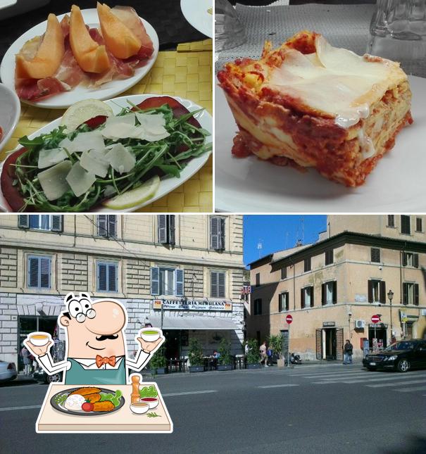 La cibo e esterno del ristorante