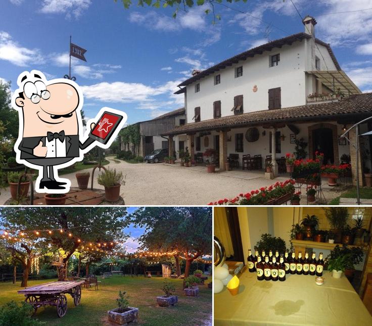 La esterno e birra del ristorante