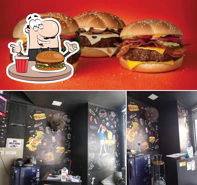 Order one of the burgers available at Saffron Cafe