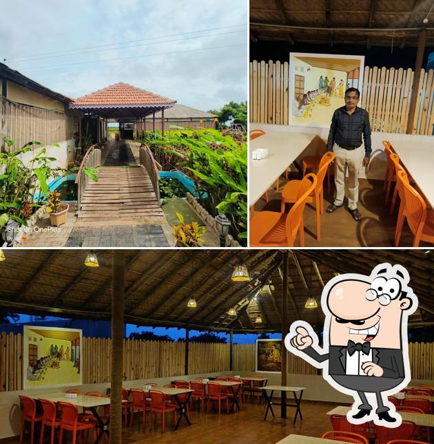 The interior of Hotel Sugaran Pure Veg