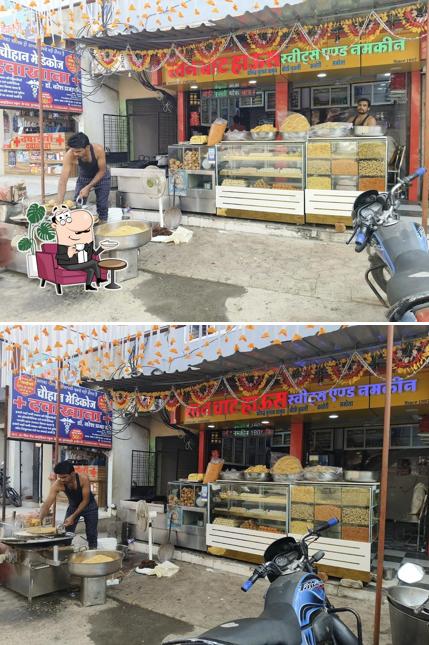 The interior of Ratan Chaat House