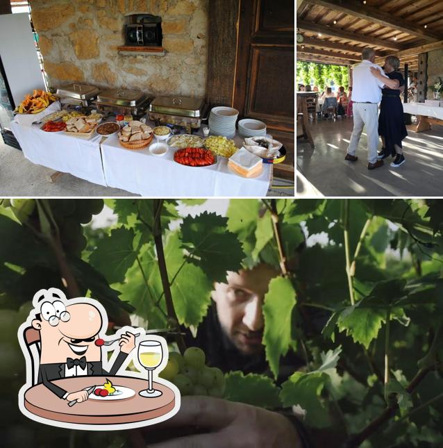 Questa è la foto che mostra la cibo e interni di Vina Mramor - Turizem Mramor, Family wine estate, winery, wine shop