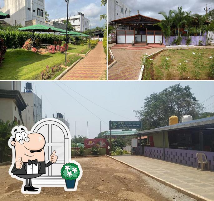 Check out how Sharadhi Gardenia Family Restaurant Mruthyunjaya Nagar Ranebennur looks outside