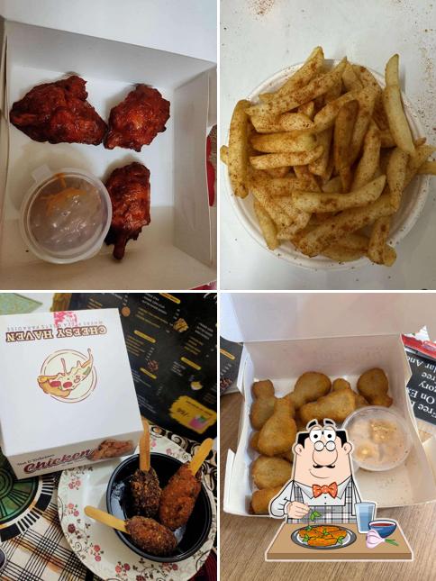 Chicken wings at Cheesy Haven