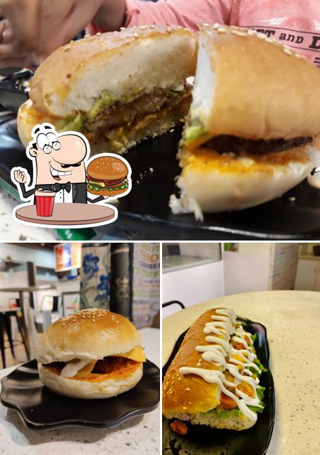 Order a burger at Cafe Downtown