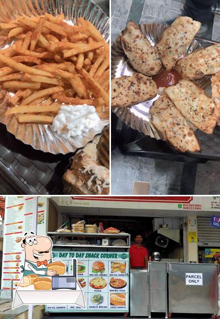 Garlic bread at Day To Day Snacks Corner