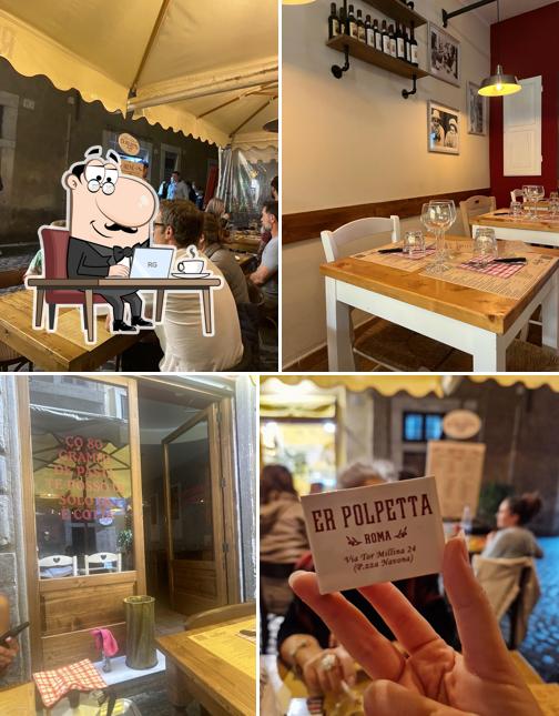 Gli interni di Er Polpetta Roma
