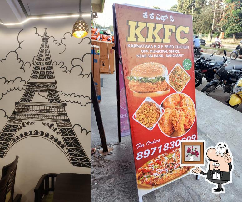 Take a seat at one of the tables at KKFC BANGARPET