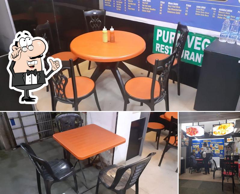The interior of Little Metro Pure Veg Restaurant