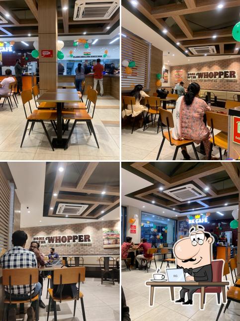 The interior of Burger King