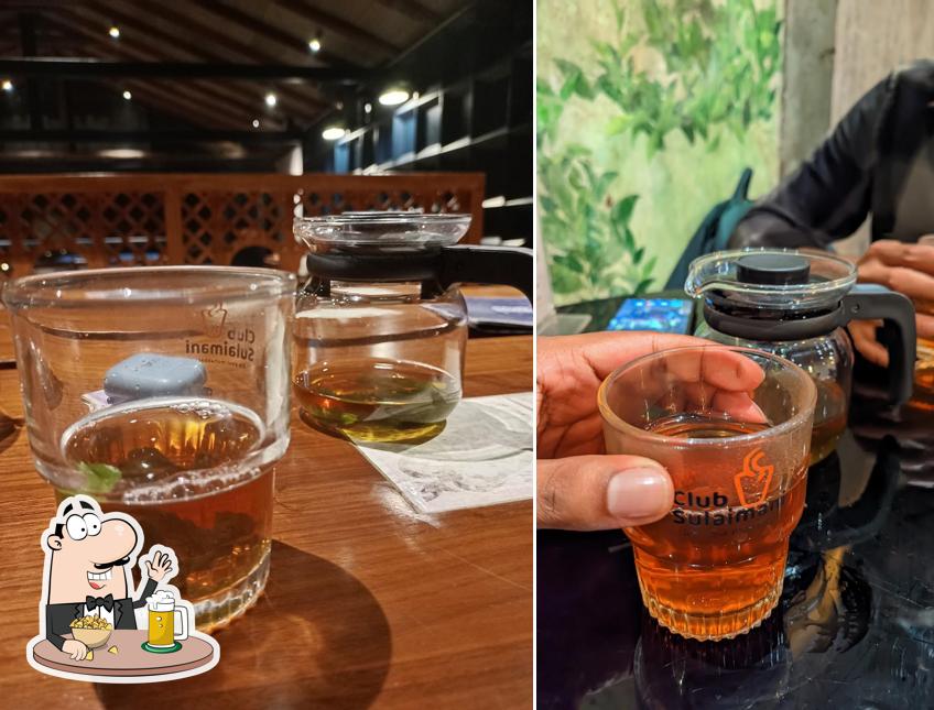 You can get a glass of light or dark beer