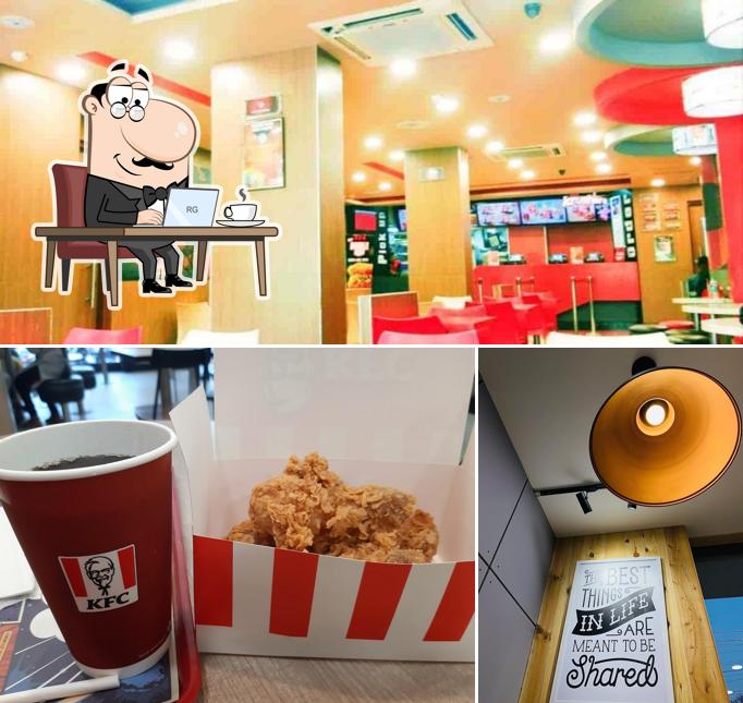 The interior of KFC