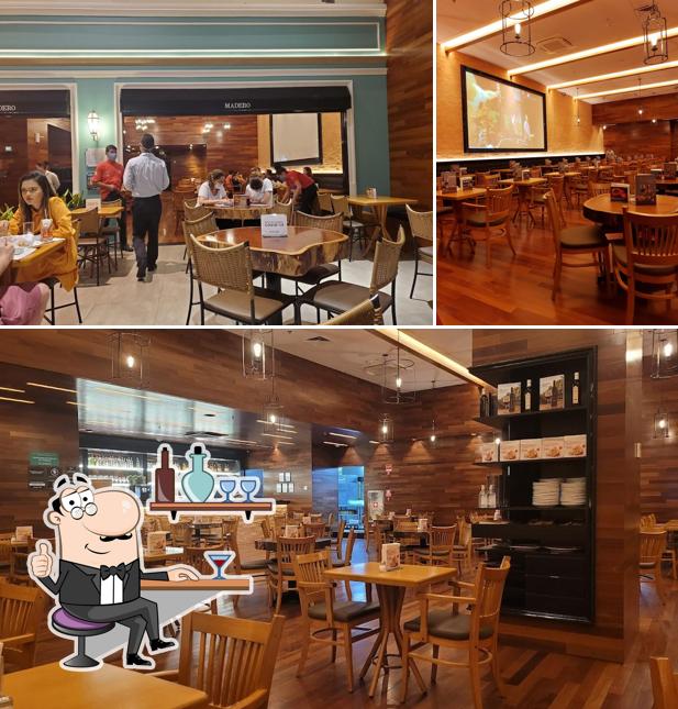 O interior do Madero Steak House Iguatemi Bosque